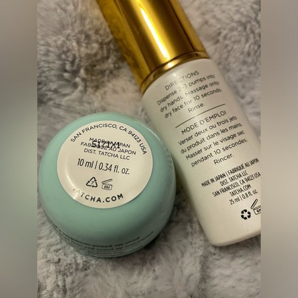 Tatcha Bundle - Pure One Step Camellia Cleansing Oil & Water Cream! Travel Size! - Picture 8 of 10